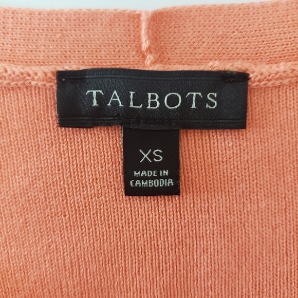 TALBOTS V-Neck Short Sleeve Button Down Cardigan Size XS - Picture 5 of 7